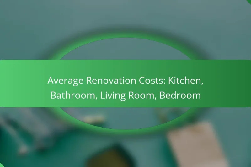 Average Renovation Costs: Kitchen, Bathroom, Living Room, Bedroom