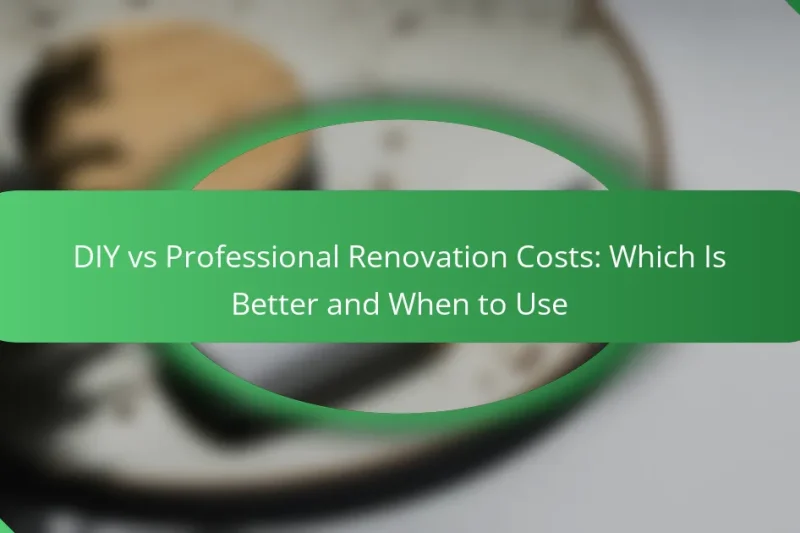 DIY vs Professional Renovation Costs: Which Is Better and When to Use