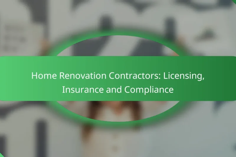 Home Renovation Contractors: Licensing, Insurance and Compliance