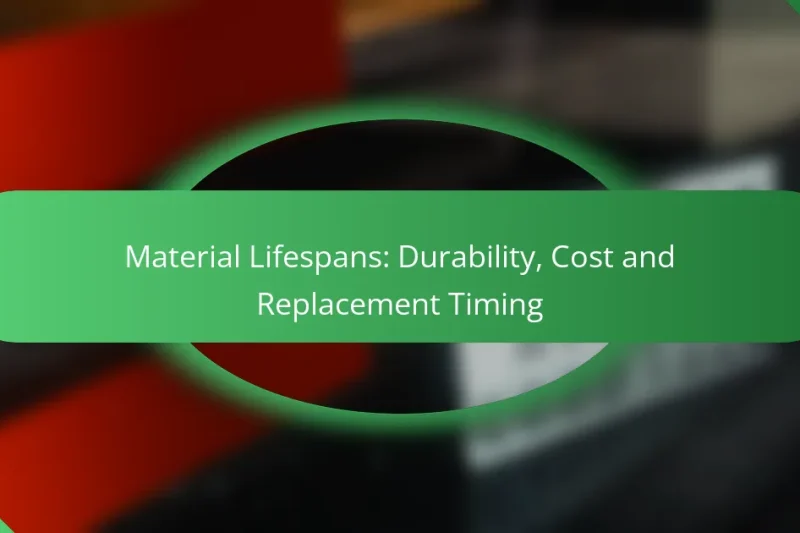 Material Lifespans: Durability, Cost and Replacement Timing