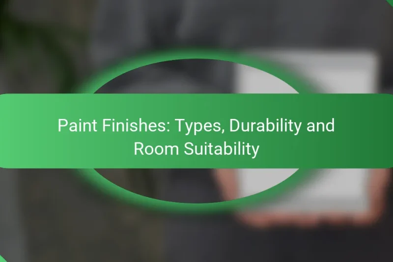 Paint Finishes: Types, Durability and Room Suitability