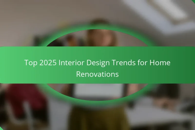 Top 2025 Interior Design Trends for Home Renovations