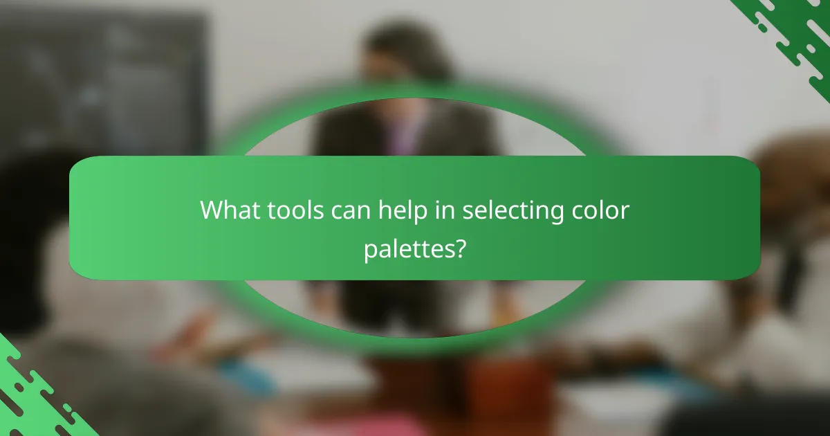 What tools can help in selecting color palettes?